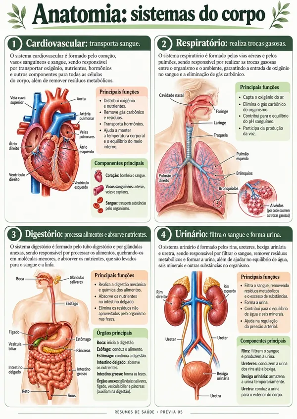Prévia 5: Sistemas do corpo